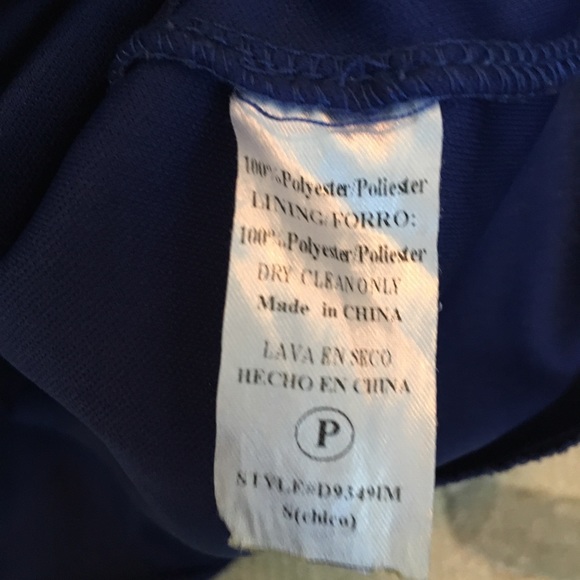 Short Sleeve Embellished Navy Dress - Picture 4 of 5